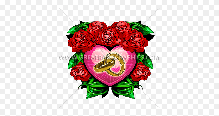 385x385 Bouquet Of Roses Production Ready Artwork For T Shirt Printing - Bouquet Of Roses Clipart