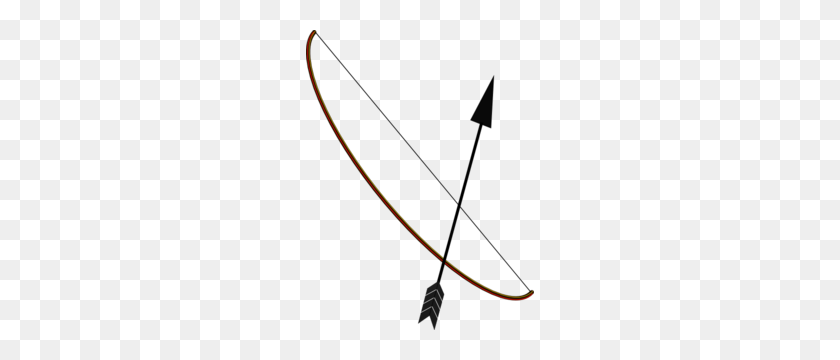 228x300 Bow And Arrow Clip Art - Archery Bow Clipart
