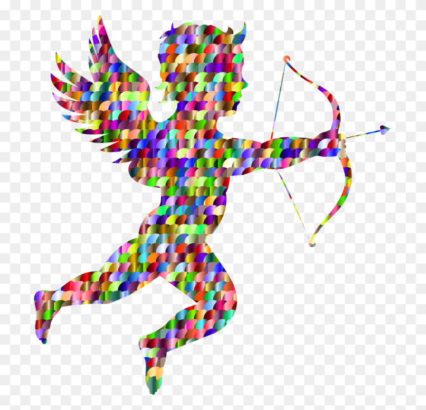 706x749 Bow And Arrow Cupid Computer Icons Line Art - Free Cupid Clipart