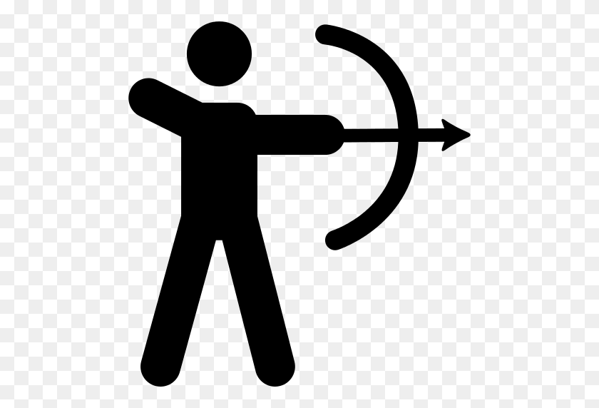 512x512 Bow And Arrow Png Icon - Hunting PNG