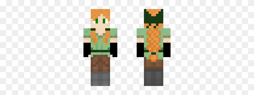 288x256 Bow And Braid Minecraft Skins - Minecraft Bow PNG