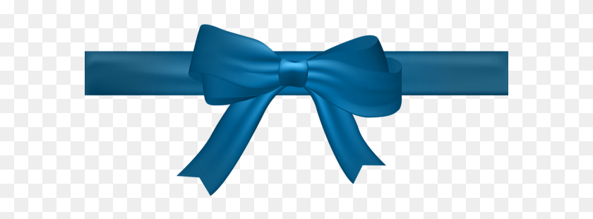 600x250 Bow Blue Transparent Clip Art - Blue Bow Tie Clipart