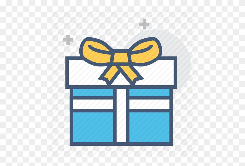 512x512 Лук, Коробка, Рождество, Подарок, Подарочная Коробка, Подарочная Упаковка, Подарочная Значок - Подарочный Лук Клипарт