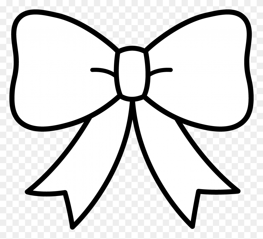 4216x3795 Bow Clipart Black And White - Black Bow PNG