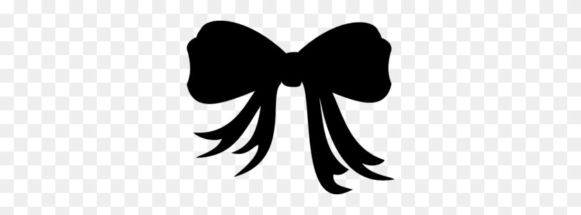 300x252 Bow Clipart Black And White - Hair Bow Clipart Black And White