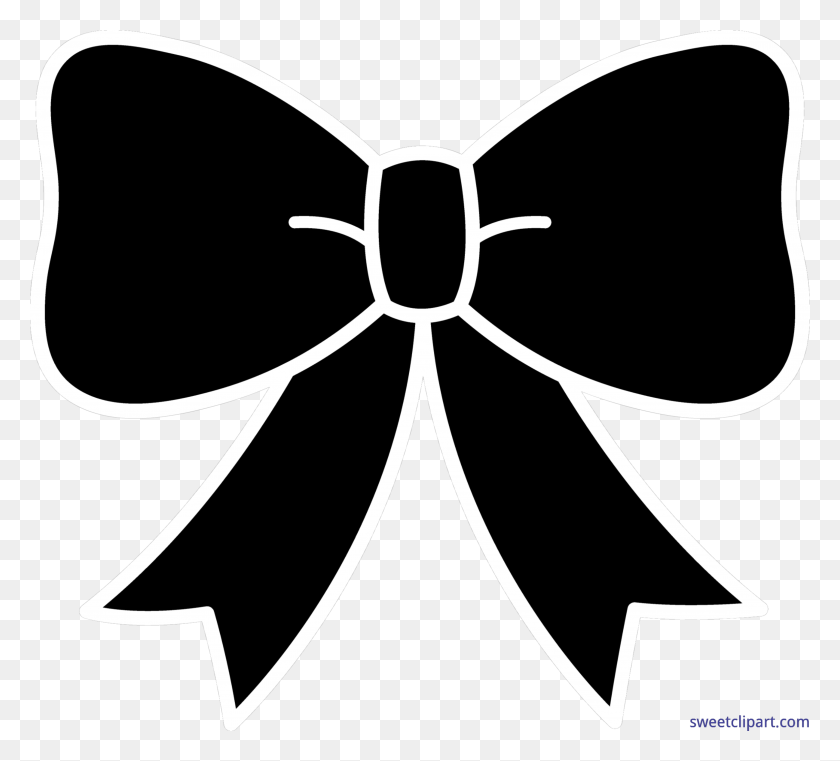 4606x4145 Bow Ribbon Silhouette Clip Art - White Bow Clipart