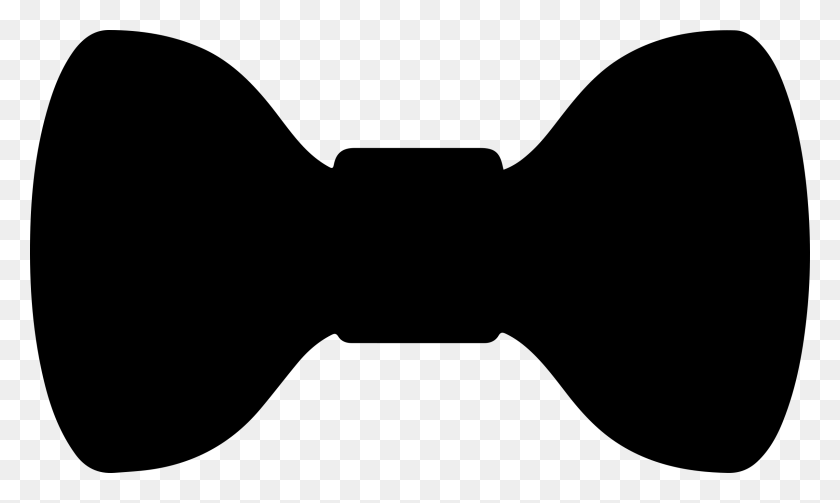 2400x1365 Bow Tie Clipart Black And White - Black Ribbon PNG