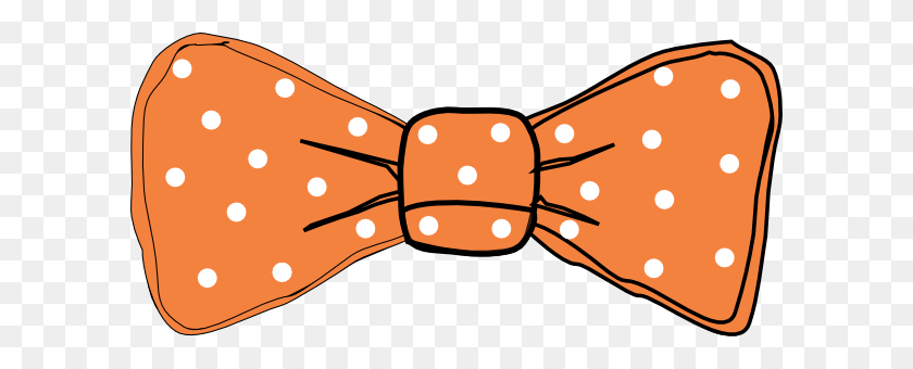 600x280 Bow Tie Orange Clip Art - Bow Clipart PNG