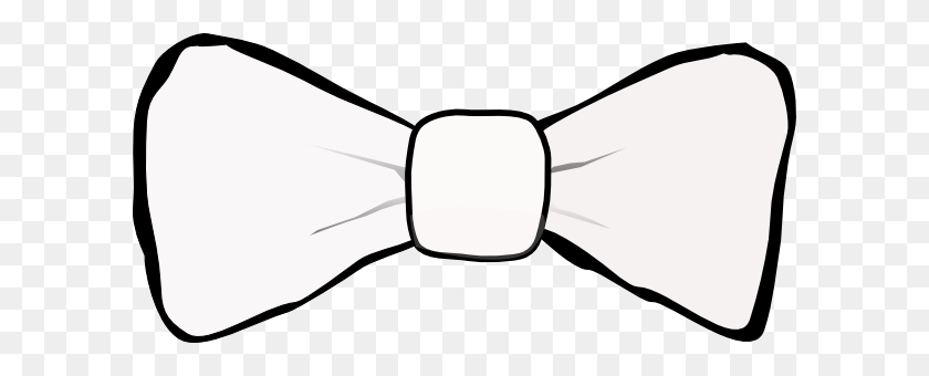 600x280 Bow Tie White Clip Art - White Bow Clipart