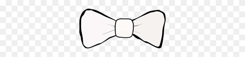 296x138 Bow Tie White Clip Art - Tie Clipart Black And White