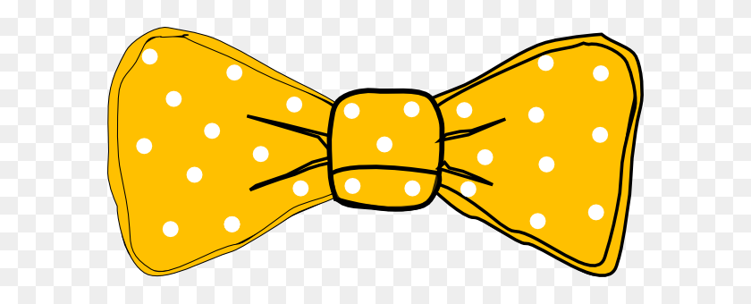 600x280 Bow Tie Yellow Clip Art - Yellow Bow Clipart