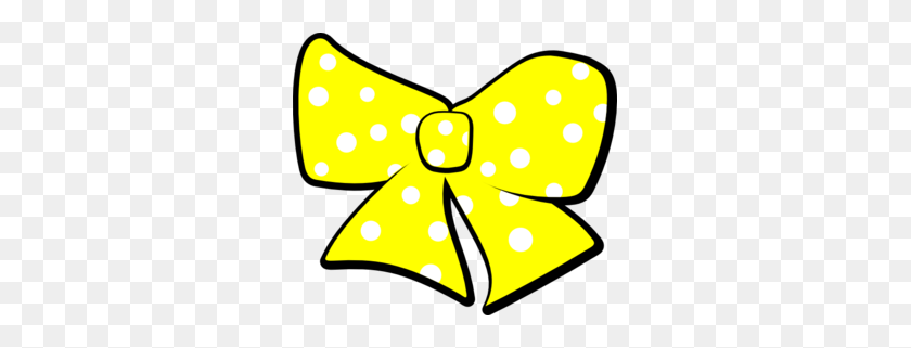 299x261 Bow With Polka Dots Clip Art - Yellow Bow Clipart