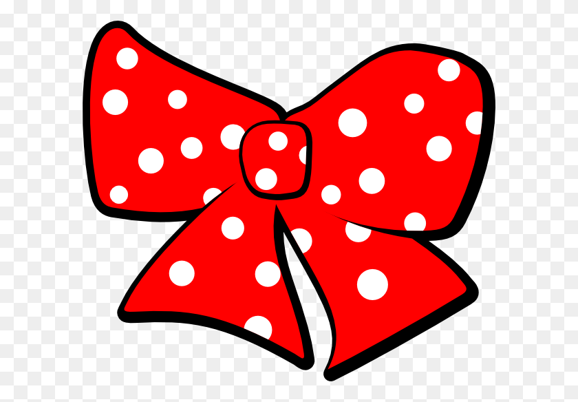 600x524 Bow With Polka Dots Png, Clip Art For Web - Red Dot PNG