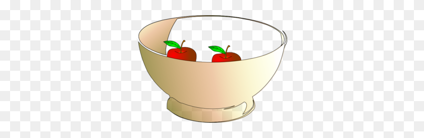 298x213 Bowl Apples Clip Art - Apple Basket Clipart