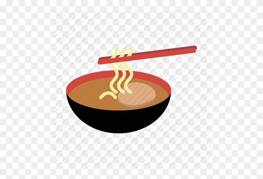 512x512 Bowl, Chopsticks, Cuisine, Food, Japanese, Noodle, Ramen Icon - Ramen Noodles PNG
