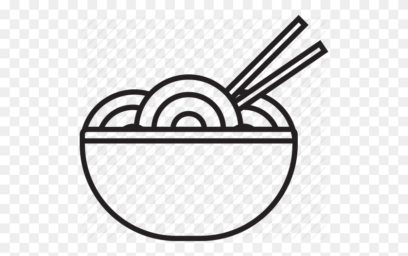 512x467 Bowl, Chopsticks, Dinner, Food, Noodles, Ramen, Soup Icon - Ramen Clipart