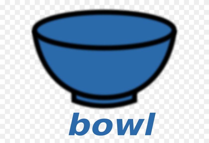 600x517 Bowl Clipart Blue Bowl - Tazón De Cereal Clipart