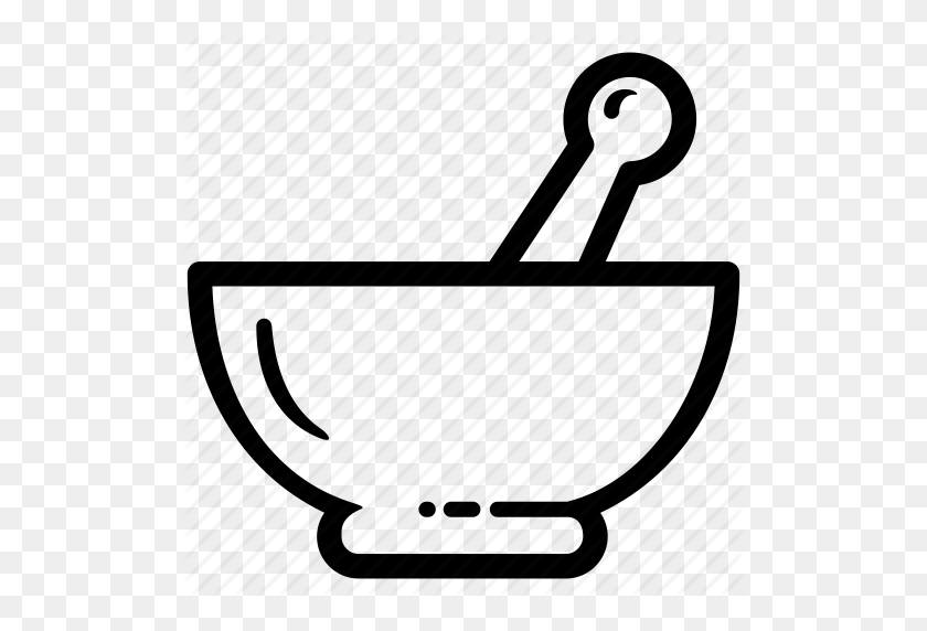 512x512 Bowl, Container, Health, Mortar, Pestle, Pharmacy Icon - Mortar And Pestle Clip Art