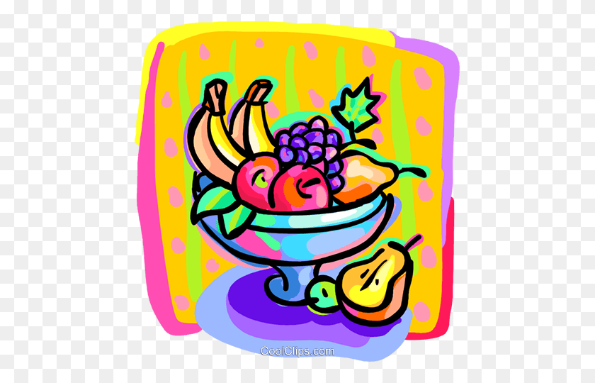 459x480 Bowl Of Fruit Royalty Free Vector Clip Art Illustration - Fruit Bowl Clipart