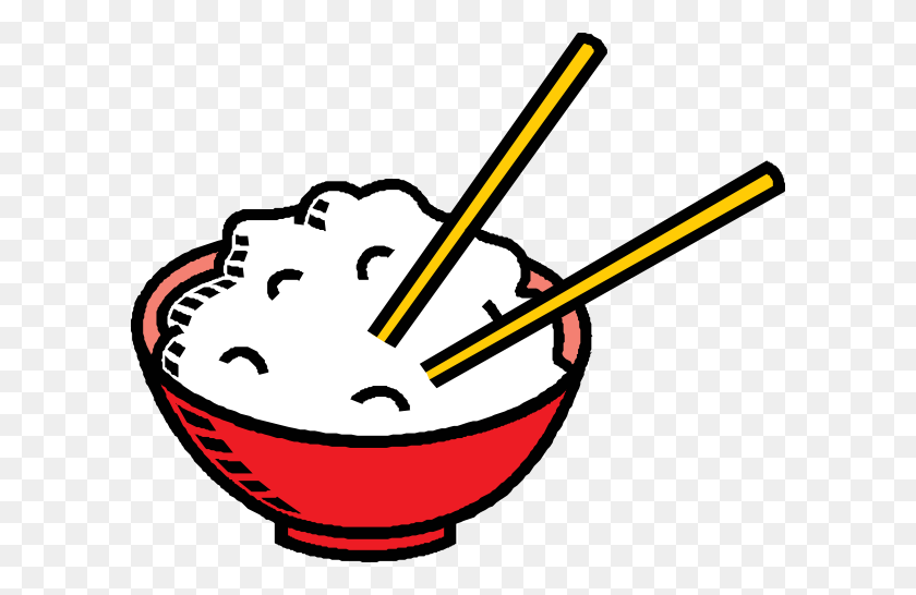 600x486 Bowl Of Rice Clip Art Free Vector - Rice And Beans Clipart