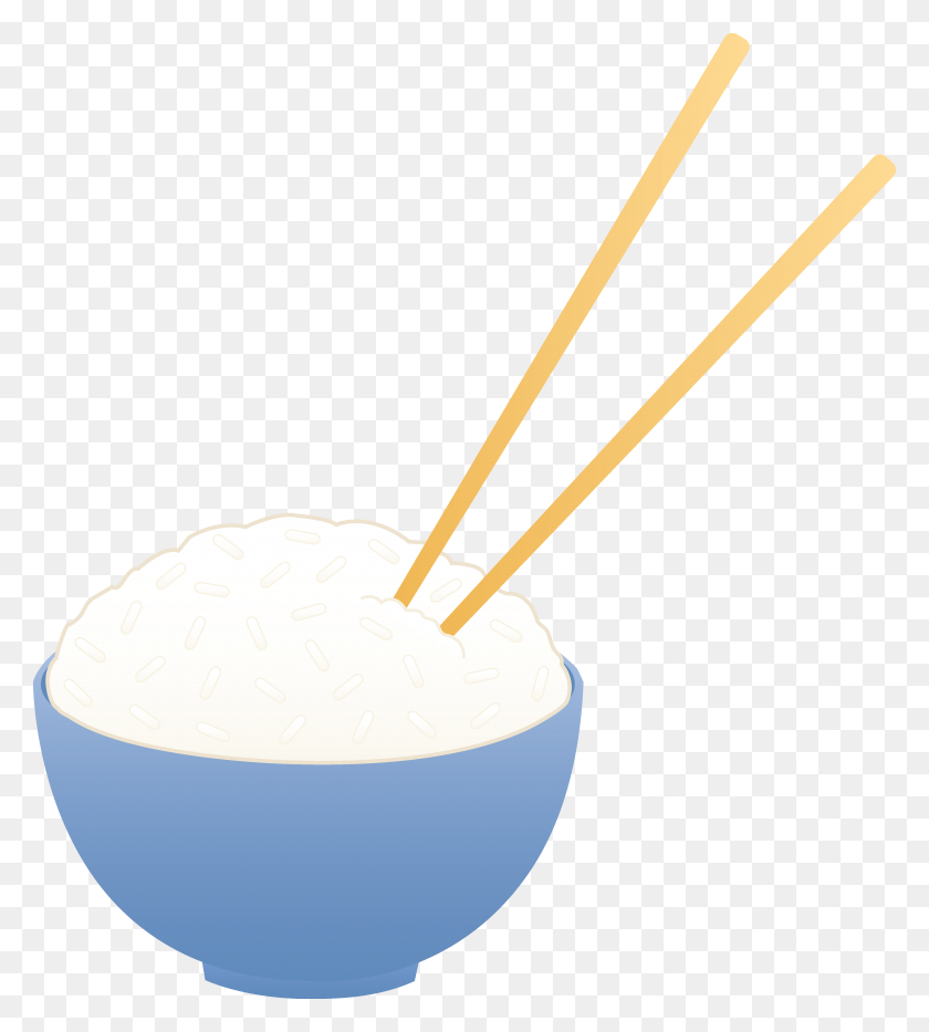 4644x5202 Bowl Of White Rice With Chopsticks - Yummy Clipart