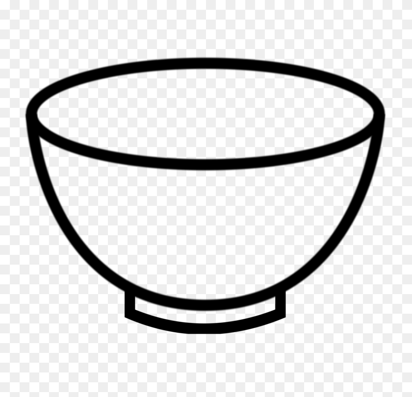 750x750 Bowl Plate Soup Download Black And White - Plate Clipart Black And White