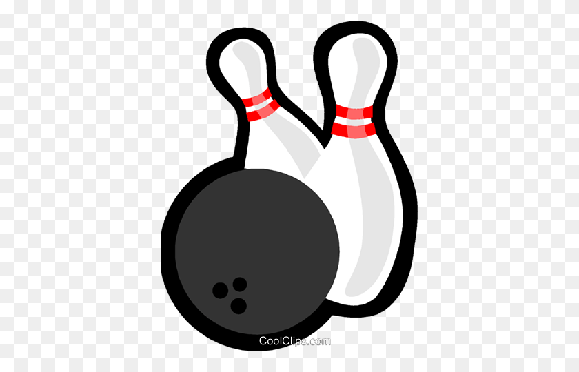 373x480 Bowling Ball, Bowling Pins Royalty Free Vector Clip Art - Bowling Pin Clipart Free