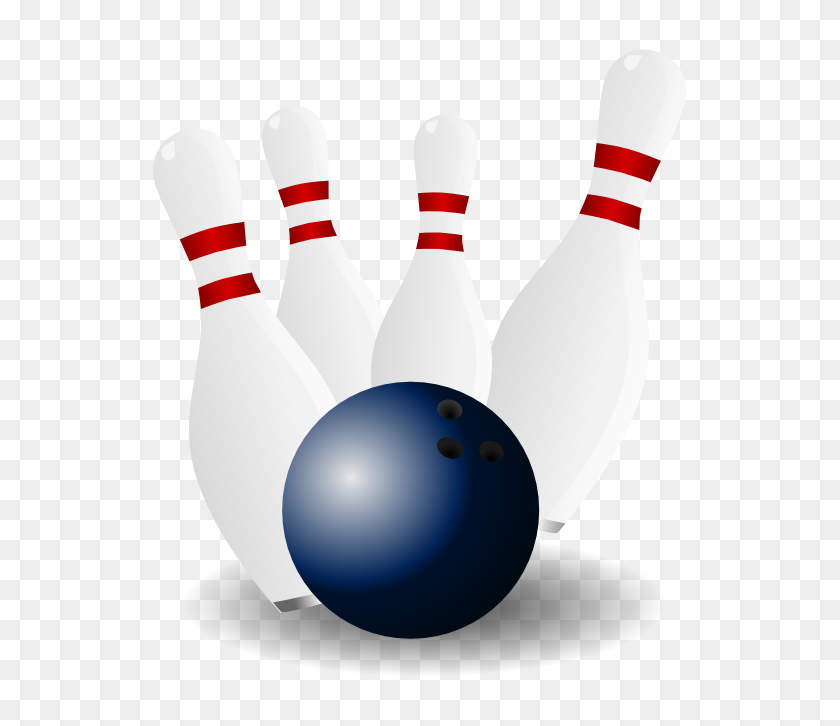 555x666 Bowling Clip Art And Night - Bowling Clipart Black And White