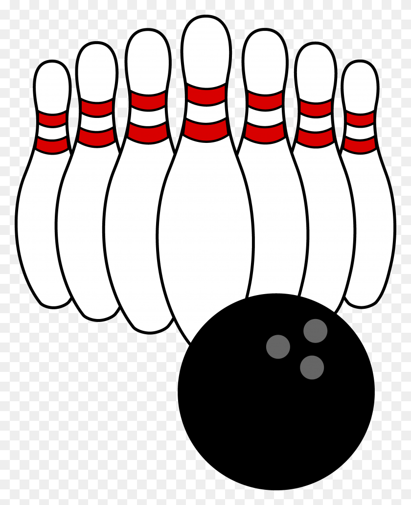 4969x6195 Bowling Clip Art Bowling Ball And Pins Bowling - Pin Clipart