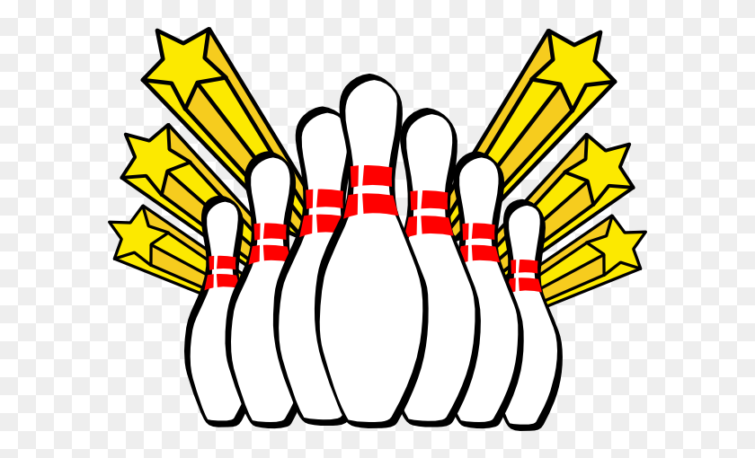 600x450 Bowling Pins Clip Art - Bowling Clipart Black And White