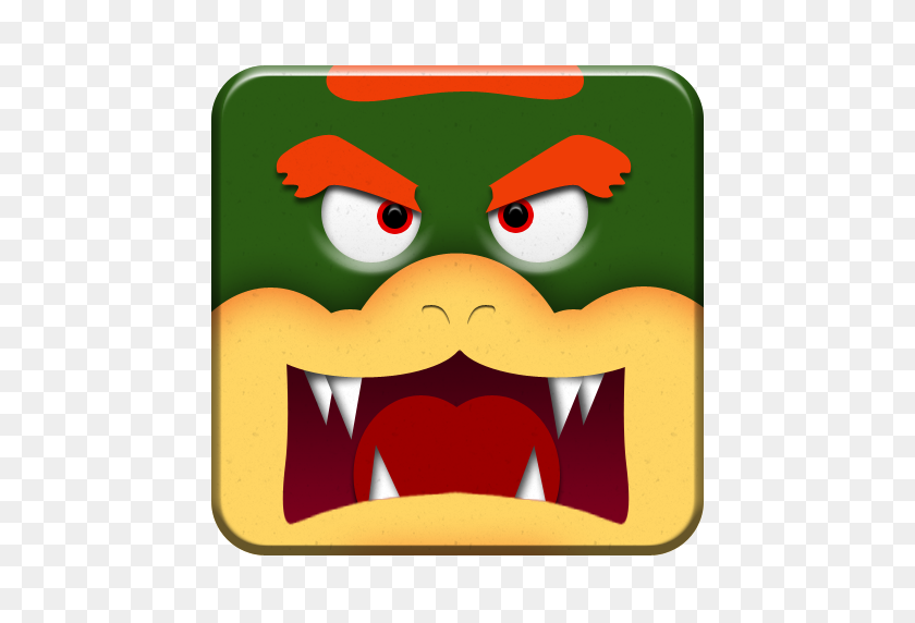 512x512 Bowser,block Pngicoicns Free Icon Download - Bowser PNG