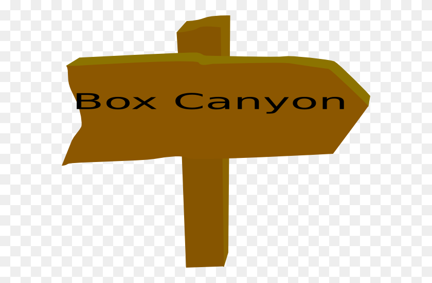 600x492 Box Canyon Trail Sign Clip Art - Canyon Clipart