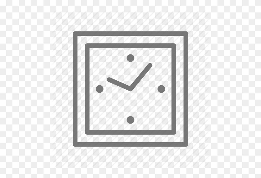512x512 Caja, Reloj, Manecillas, Inicio, Icono De Tiempo - Manecillas Del Reloj Png