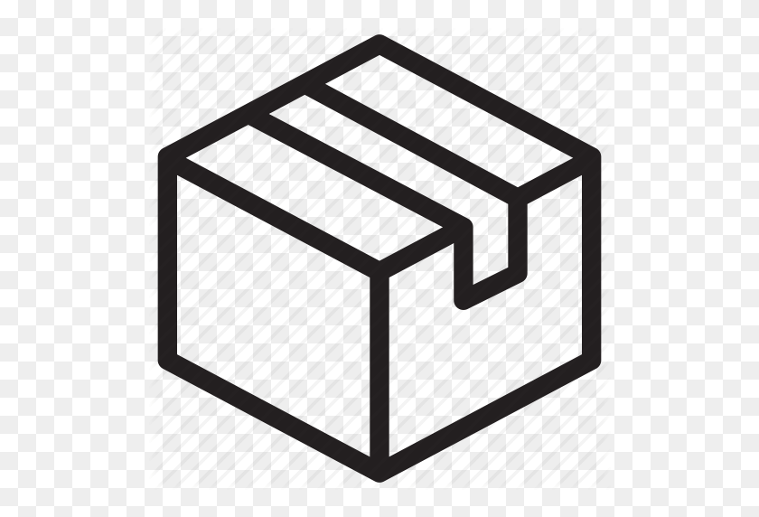 512x512 Box, Delivery, Ecommerce, Line, Moving, Package, Product, Shipment - Box Icon PNG