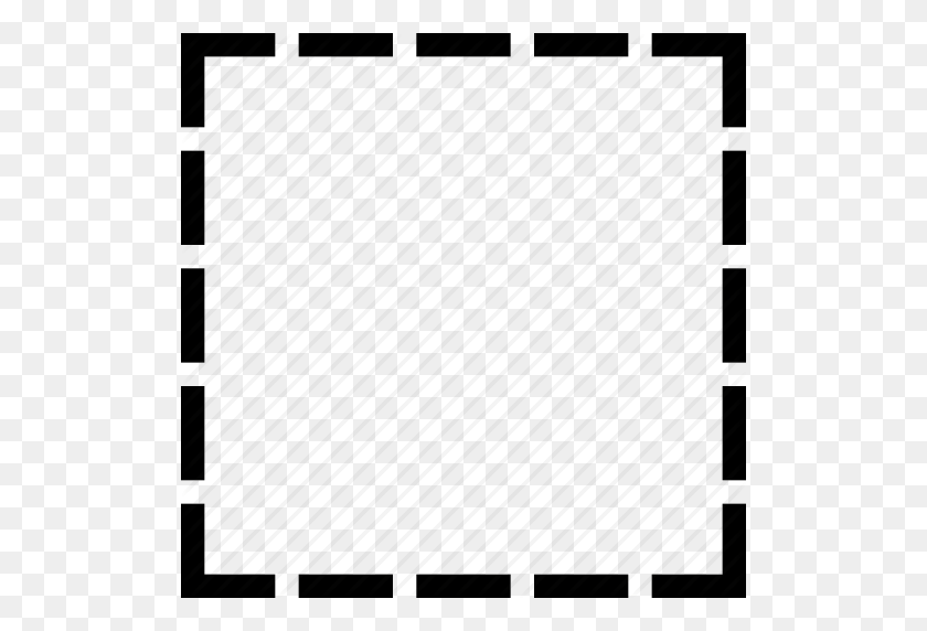 512x512 Коробка, Пунктирная, Линия, Квадратный Значок - Прямоугольник Png