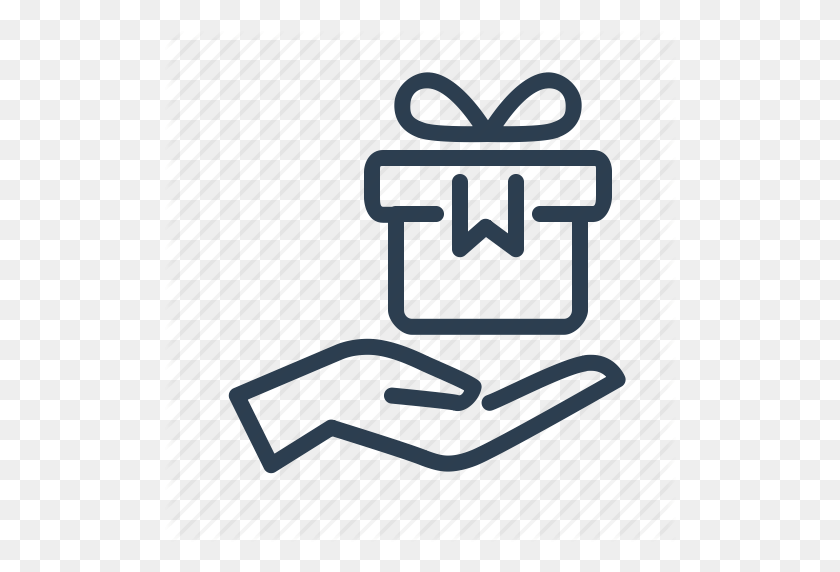 512x512 Box, Gift, Giveaway, Hand, Package, Present, Surprise Icon - Giveaway PNG