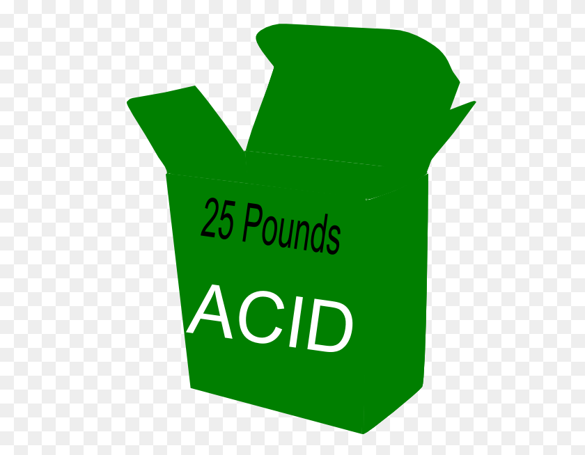 528x594 Box Green Acid Clip Art - Acid Clipart