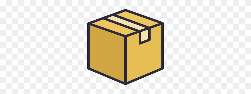 256x256 Box Icon Outline Filled - Box Icon PNG