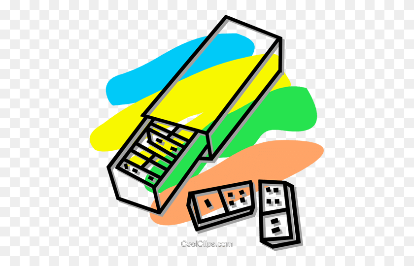 475x480 Box Of Dominos Royalty Free Vector Clip Art Illustration - Domino Clipart