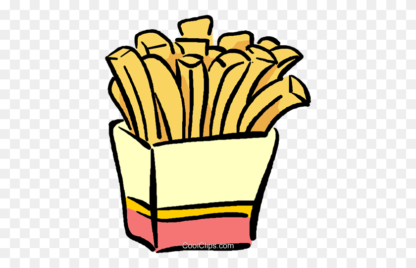 416x480 Box Of French Fries Royalty Free Vector Clip Art Illustration - French Fry PNG