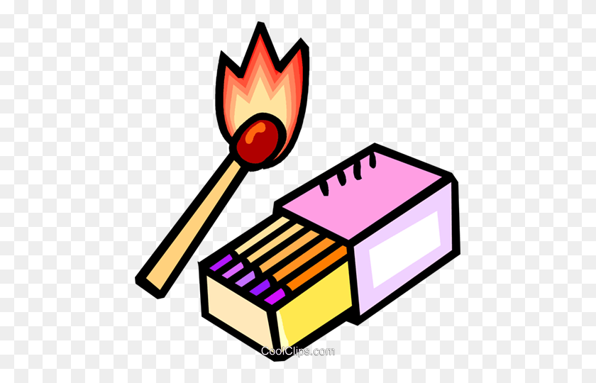 459x480 Box Of Matches Royalty Free Vector Clip Art Illustration - Match Clipart