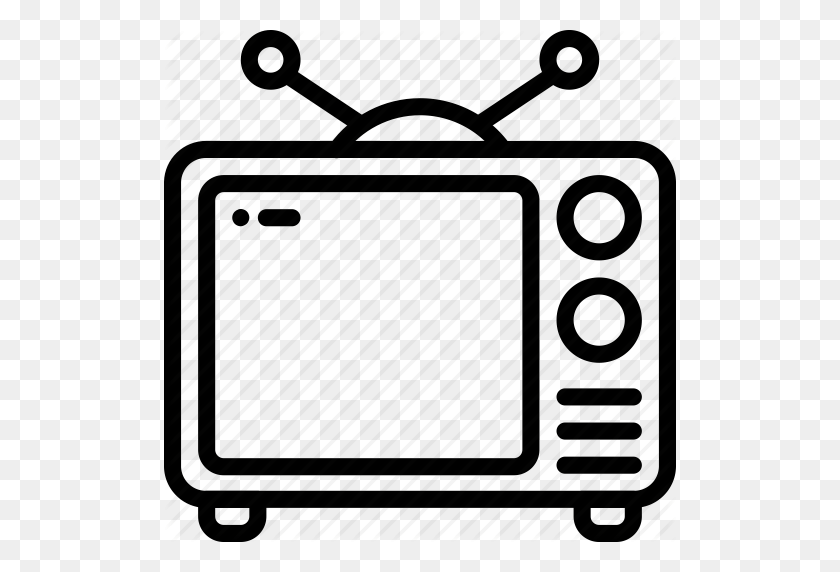 512x512 Box, Outline, Retro, Screen, Tech, Television, Tv Icon - Box Outline PNG