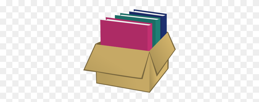 300x270 Box With Folders Clip Art Free Vector - Office Supplies Clip Art