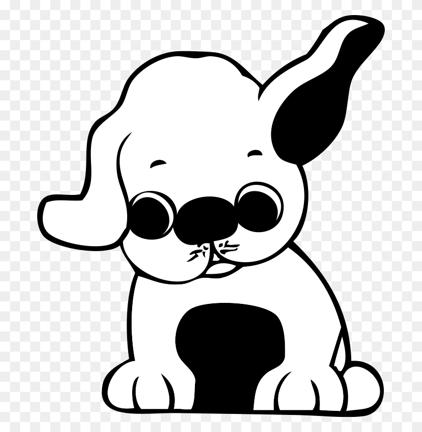 692x800 Boxer Dog Clipart - Pitbull Clipart Black And White