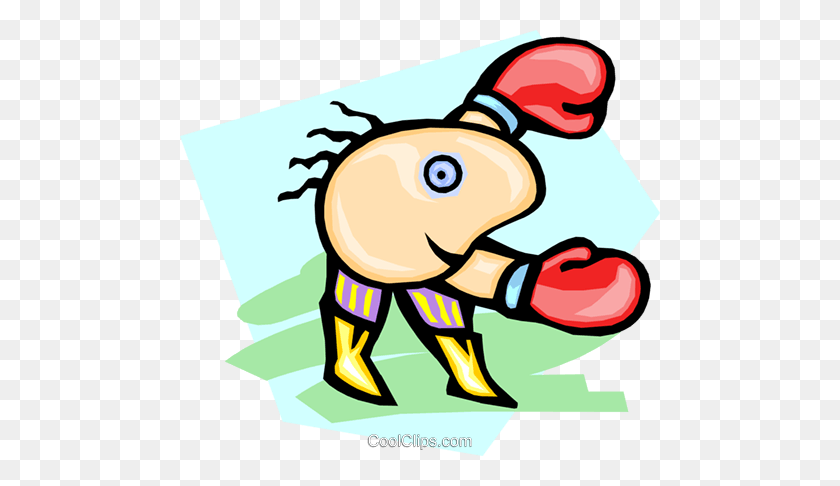 480x426 Boxer Royalty Free Vector Clip Art Illustration - Phy Ed Clipart