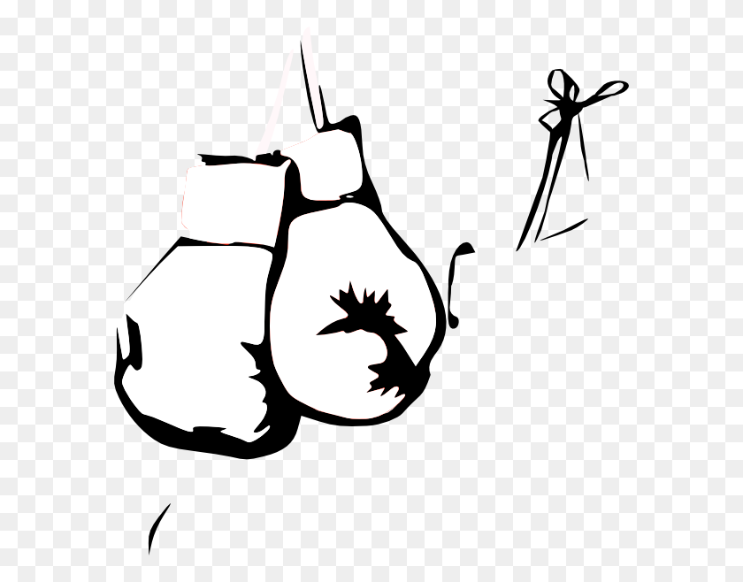 582x598 Boxing Gloves Clipart Black And White - Boxing Gloves Clipart Black And White