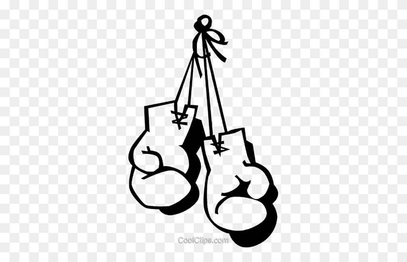 309x480 Boxing Gloves Royalty Free Vector Clip Art Illustration - Gloves Clipart