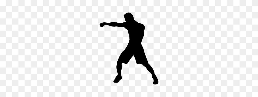 256x256 Boxing Player Punch Silhouette - Punch PNG