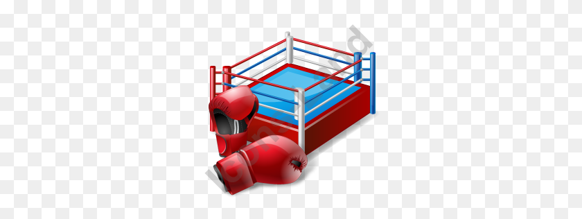 256x256 Boxing Ring Gloves Icon, Pngico Icons - Boxing Gloves PNG