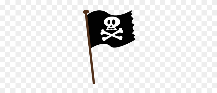 300x300 Boy - Pirate Flag Clipart